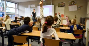 A classroom full of kids