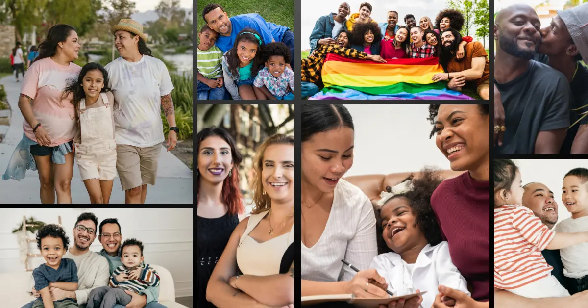 BIPOC families, trans families, single parent families