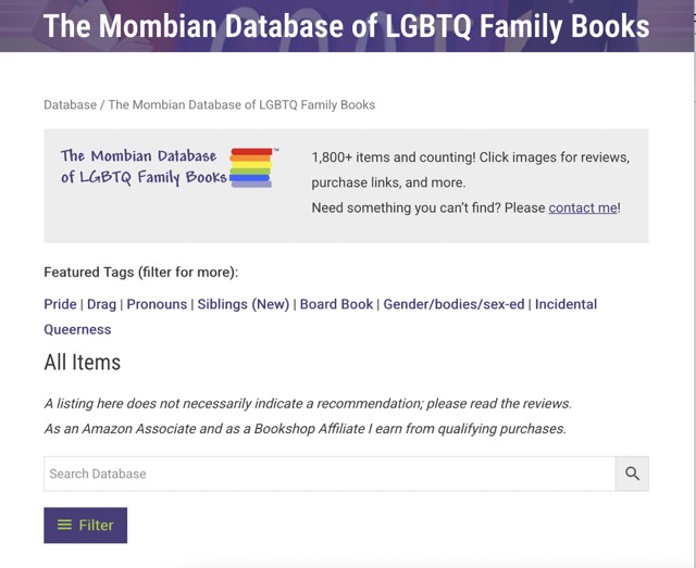 The Mombian Database of LGBTQ+ Family Books