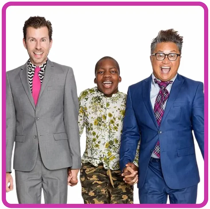 Alec Mapa & Jamison Hebert with son Zion