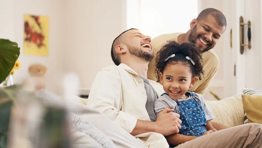 Two dads and one child